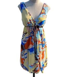 Vintage Y2K B Smart Babydoll Empire Waist Chiffon Mini Slip Dress